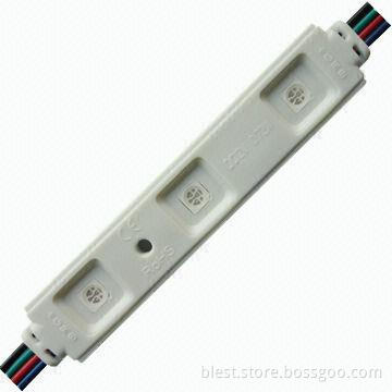 Injection Waterproof 5050 RGB LED Module with 12V DC Working Voltage, Anti-UV Design, 3 LEDs